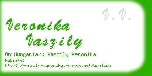 veronika vaszily business card